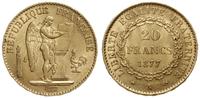 20 franków 1877 A, Paryż, typ Geniusz, złoto 6.4