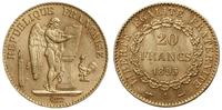 20 franków 1895 A, Paryż, typ Geniusz, złoto 6.4