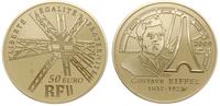 50 euro 2009, Paryż, Gustave Eiffel, 1/4 uncji z