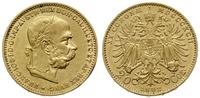 20 koron 1892, Wiedeń, złoto 6.77 g, próby 900