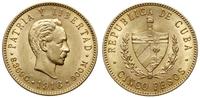 5 peso 1916, Filadelfia, złoto 8.34 g, próby900,