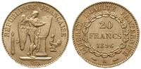 20 franków 1896 A, Paryż, typ Geniusz, złoto 6.4