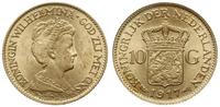 10 guldenów 1917, Utrecht, złoto 6.70 g, próby 9