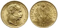 8 florenów = 20 franków 1892, Wiedeń, RESTRIKE, 