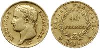 40 franków 1811 A, Paryż, głowa bez wieńca, złot
