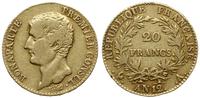 20 franków An 12 A (1803-1804), Paryż, złoto 6.3