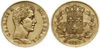 40 franków 1830 A, Paryż, złoto 12.86 g, próby 9