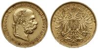 20 koron 1893, Wiedeń, złoto 6.75 g, próby 900