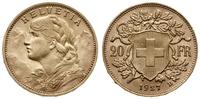 20 franków 1927 B, Berno, złoto próby '900', 6.4