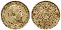 20 marek 1897 F, Stuttgart, złoto 7.94 g, próby 