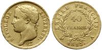 40 franków 1813 A, Paryż, złoto 12.84 g, próby 9
