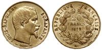 20 franków 1852 A, Paryż, złoto 6.40 g