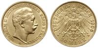 20 marek 1906 A, Berlin, złoto 7.96 g, piękne