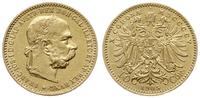 10 koron 1905 A, Wiedeń, złoto 3.37 g, bardzo ła
