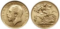 1/2 funta 1914, Londyn, złoto 3.99 g, pięknie za