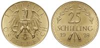 25 szylingów 1928, Wiedeń, złoto 5.88 g, piękne