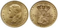 10 guldenów 1897, Utrecht, złoto 6.72 g, piękne