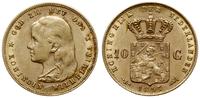 10 guldenów 1897, Utrecht, złoto 6.71 g, piękne