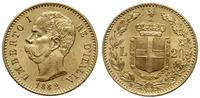 20 lirów 1882 R, Rzym, złoto próby 900, 6.45 g