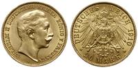 20 marek 1910 A, Berlin, złoto 7.97 g, próby 900