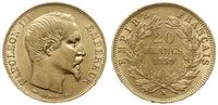 20 franków 1859 A, Paryż, złoto 6.43 g, próby 90