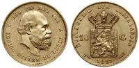 10 guldenów 1877, Utrecht, złoto próby 900, 6.72