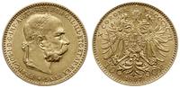 10 koron 1897, Wiedeń, złoto 3.38 g, próby 900, 