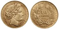 10 franków 1896 A, Paryż, złoto 3.22 g, próby 90
