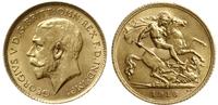 1/2 funta 1916 S, Sydney, złoto 3.99 g, próby 91