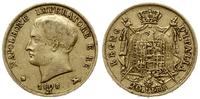 20 lirów 1808 M, Mediolan, złoto 6.40 g, próby 9