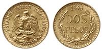 2 peso 1945, Meksyk, nowe bicie / restrike, złot