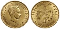 5 peso 1916, Filadelfia, złoto 8.36 g, próby 900