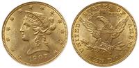 10 dolarów 1907, Filadelfia, typ Liberty head wi