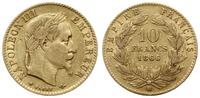 10 franków 1866 BB, Strasbourg, głowa w wieńcu l
