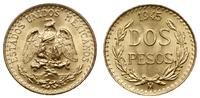 2 peso 1945, Meksyk, nowe bicie - restrike, złot