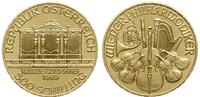 500 szylingów 1989, Wiedeń, złoto 7.79 g, próby 