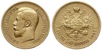 7 1/2 rubla 1897 АГ, Petersburg, złoto 6.42 g, p