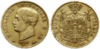 40 franków 1808 M, Mediolan, złoto 12.85 g, prób