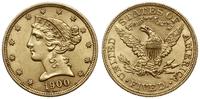 5 dolarów 1900, Filadelfia, typ Liberty Head, zł