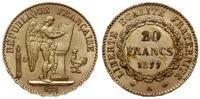 20 franków 1877 A, Paryż, złoto próby 900, 6.44 