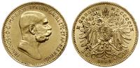 10 koron 1909, Wiedeń, złoto próby '900', 3.39 g