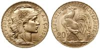 20 franków 1908, Paryż, typ Marianna, złoto prób