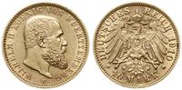 10 marek 1910 F, Stuttgart, złoto próby 900, 3.9