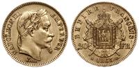 20 franków 1865 A, Paryż, złoto próby 900, 6.44 