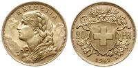 20 franków 1947 B, Berno, typ Vreneli, złoto pró