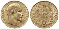 20 franków 1855 BB, Strasbourg, głowa bez wieńca