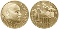 100 franków 1985, Emile Zola, złoto próby 920, 1