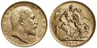 1 funt 1903 P, Perth, złoto próby 916.7, 7.98 g,