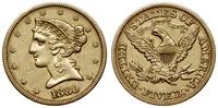 5 dolarów 1880, Filadelfia, typ Liberty Head wit