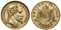 20 franków 1863 A, Paryż, złoto próby 900, 6.45 